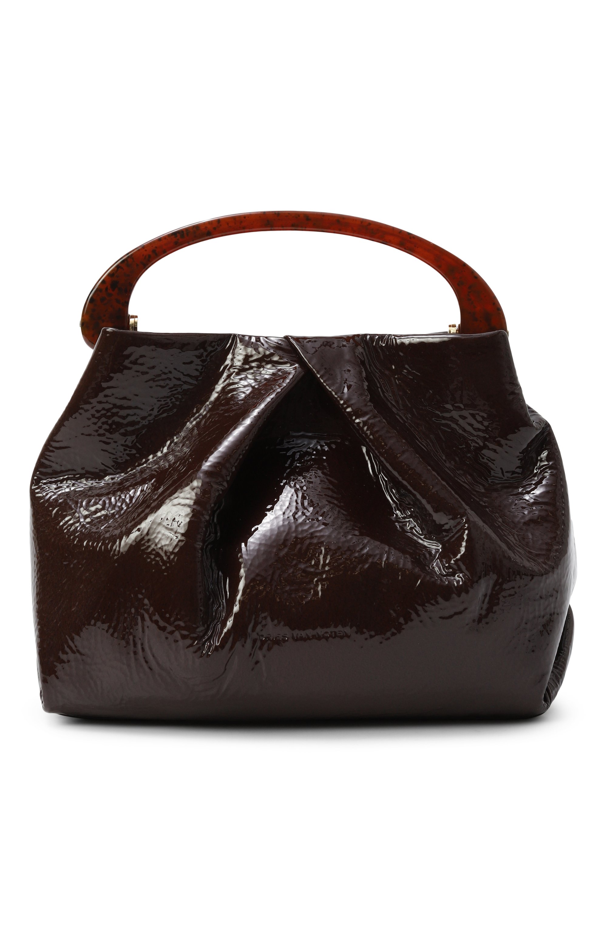 Сумка DRIES VAN NOTEN темно-коричневого цвета по цене 108500 руб., арт. 251-011524-186, фото 6 Сумка DRIES VAN NOTEN, арт. 251-011524-186, фото 6