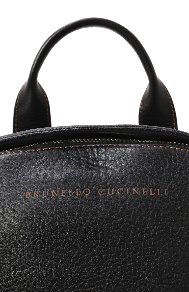 Мужской рюкзак travel BRUNELLO CUCINELLI черного цвета, арт. MBZIBU243 | Фото 3 (Материал сплава: Проставлено; Размер: large; Материал: Натуральная кожа; Драгоценные камни: Проставлено; Стили: Классический; Сумки-технические: Рюкзаки - большие)