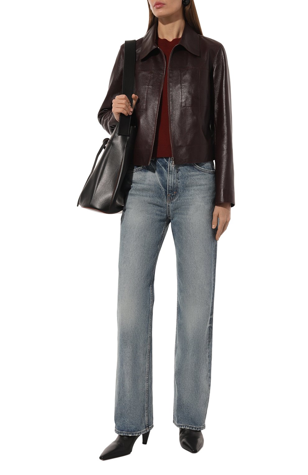 Кожаная куртка MASLOV бордового цвета по цене 138600 руб., арт. MB43, фото 2 Кожаная куртка MASLOV, арт. MB43, фото 2