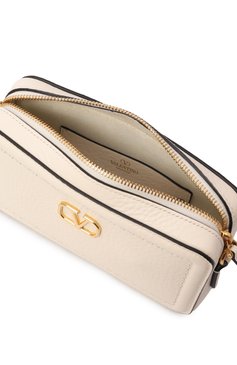 Женская сумка alltime mini VALENTINO кремового цвета, арт. 6W2P0AI5/RZR | Фото 5 (Драгоценные камни: Проставлено; Размер: mini; Материал сплава: Проставлено; Ремень/цепочка: На ремешке; Материал: Натуральная кожа)