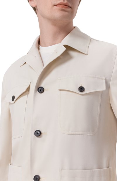Хлопковый пиджак CORNELIANI кремового цвета по цене 129500 руб., арт. 27XL53/2714200, фото 5 Хлопковый пиджак CORNELIANI, арт. 27XL53/2714200, фото 5