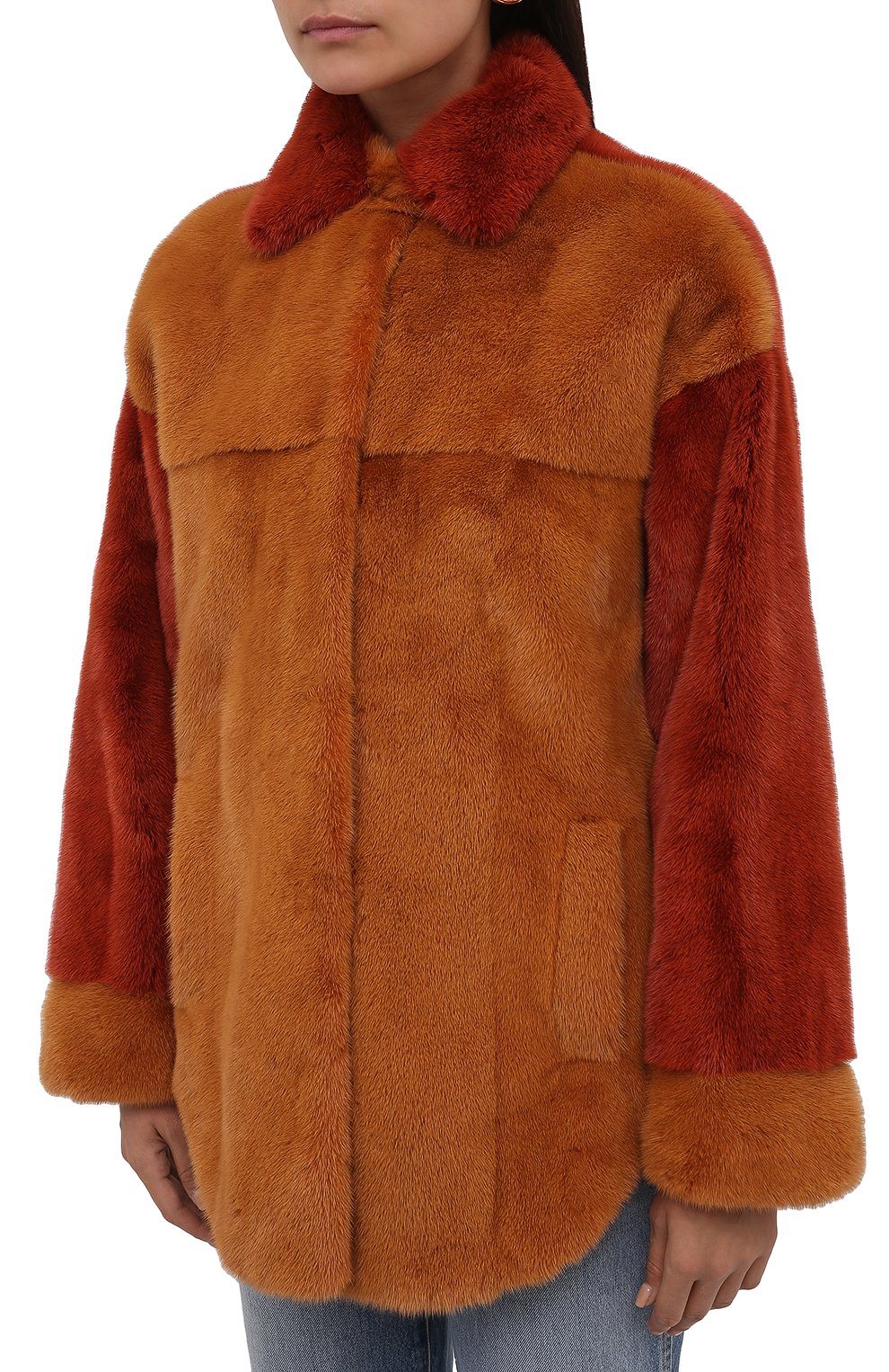 Шуба из меха норки KITON коричневого цвета по цене 1235000 руб., арт. D52589X04R71, фото 3 Шуба из меха норки KITON, арт. D52589X04R71, фото 3