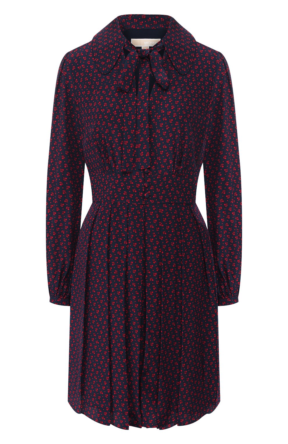 Шелковое платье MICHAEL MICHAEL KORS синего цвета по цене 29350 руб., арт. MH88XS0ATE, фото 1 Шелковое платье MICHAEL MICHAEL KORS, арт. MH88XS0ATE, фото 1