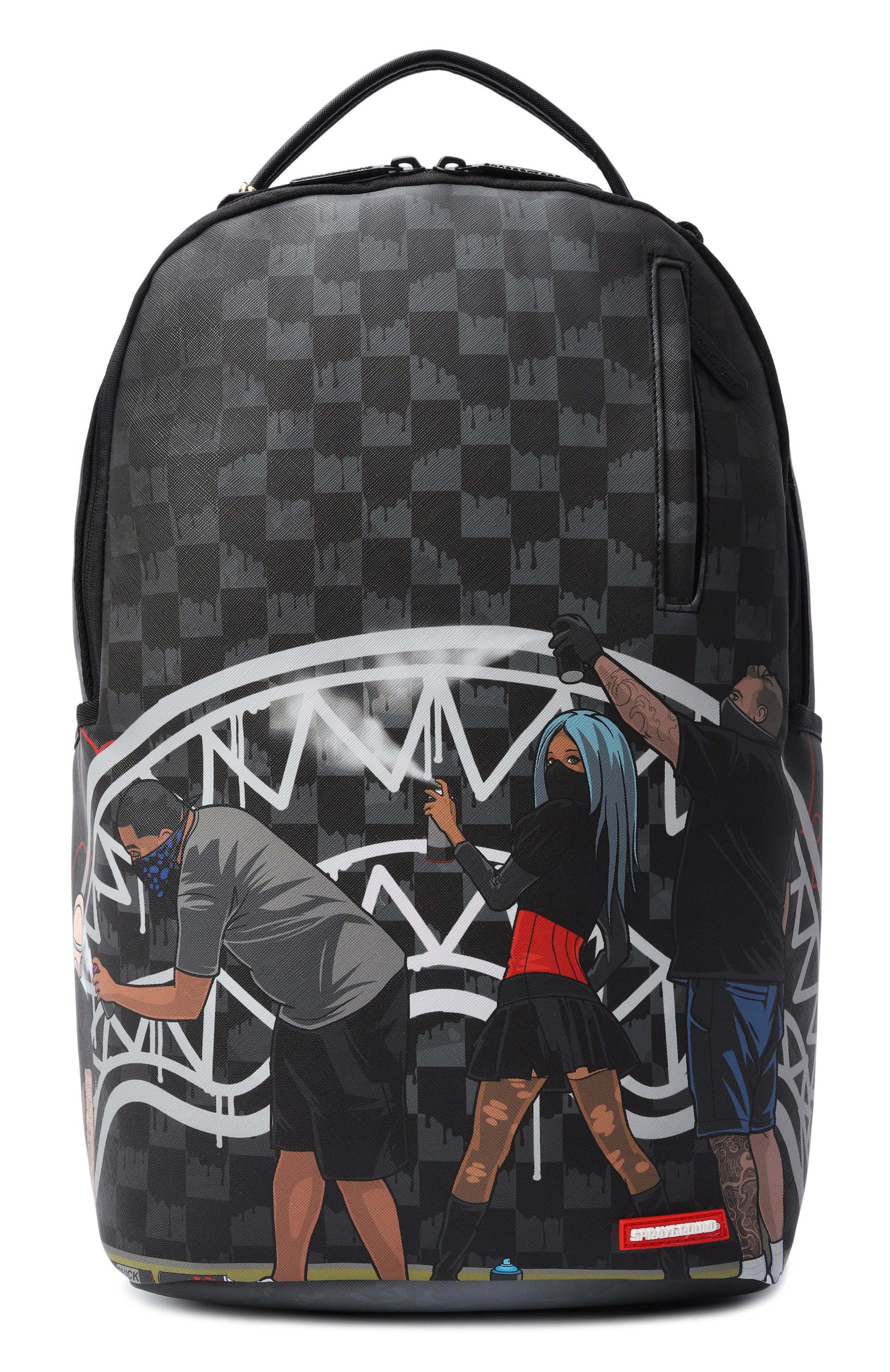 Рюкзак subway vandals SPRAYGROUND темно-серого цвета по цене 17600 руб., арт. 910B8879NSZ/SUBWAY VANDALS DLXSV BACKPACK, фото 1 Рюкзак subway vandals SPRAYGROUND, арт. 910B8879NSZ/SUBWAY VANDALS DLXSV BACKPACK, фото 1