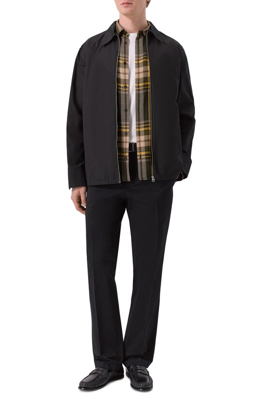 Рубашка из шерсти и шелка Saint Laurent 844437/Y27WA Коричневый  844437/Y27WA Фото 2