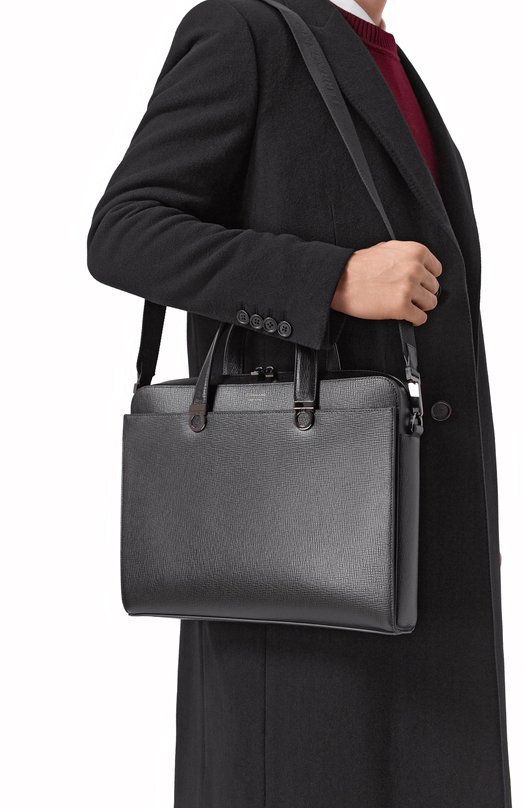 Кожаная сумка для ноутбука Ferragamo 241806/786555 Чёрный  241806/786555 Фото 2