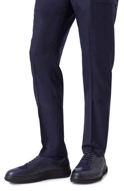 Кожаные кеды W.GIBBS темно-синего цвета по цене 55650 руб., арт. 0325012/VIT. DEC0, фото 3 Кожаные кеды W.GIBBS, арт. 0325012/VIT. DEC0, фото 3