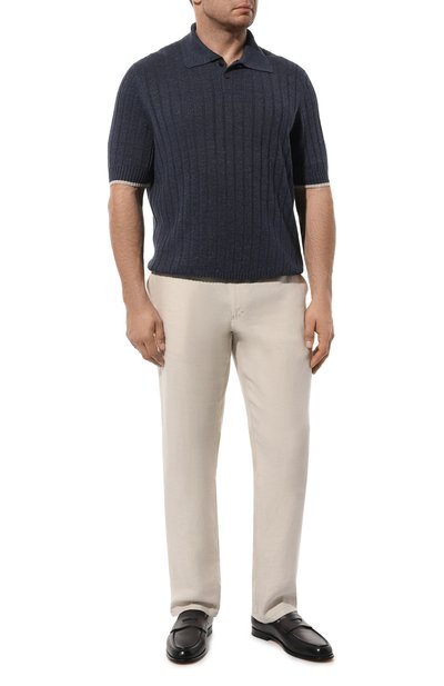 Поло изо льна и хлопка BRUNELLO CUCINELLI, арт. M2L70B2256, фото 2