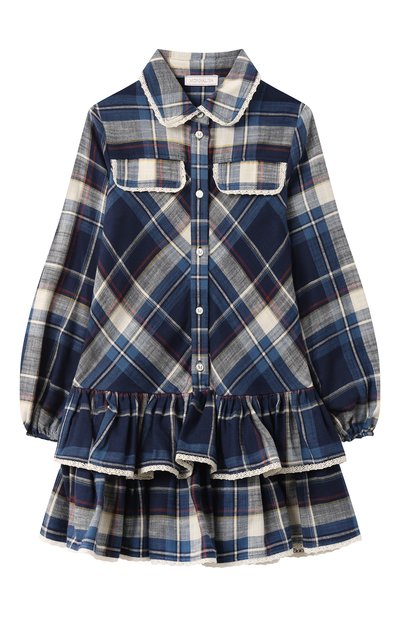 Хлопковое платье-рубашка MONNALISA, арт. 49D904, фото 1