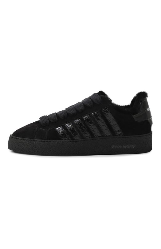 Замшевые кеды Rapper's Delight Dsquared2 SNM0459/23808548 Чёрный  SNM0459/23808548 Фото 4