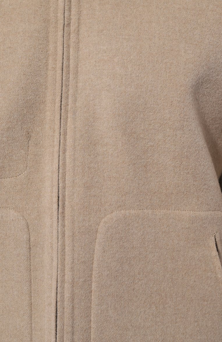 Мужская куртка из шерсти и кашемира ZEGNA бежевого цвета, арт. SOT36/UCV26A6 | Фото 5 (Кросс-КТ: Куртка; Мужское Кросс-КТ: шерсть и кашемир; Материал внешний: Шерсть; Рукава: Длинные; Материал сплава: Проставлено; Материал подклада: Синтетический материал; Драгоценные камни: Проставлено; Длина (верхняя одежда): Короткие; Стили: Кэжуэл)