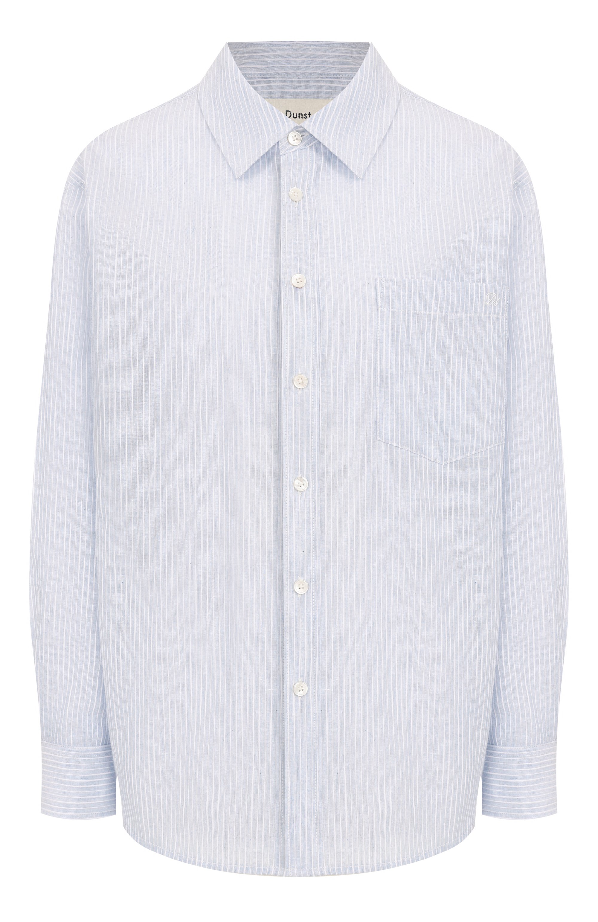 Хлопковая рубашка DUNST голубого цвета по цене 12600 руб., арт. UDSH5B123B2, фото 1 Хлопковая рубашка DUNST, арт. UDSH5B123B2, фото 1