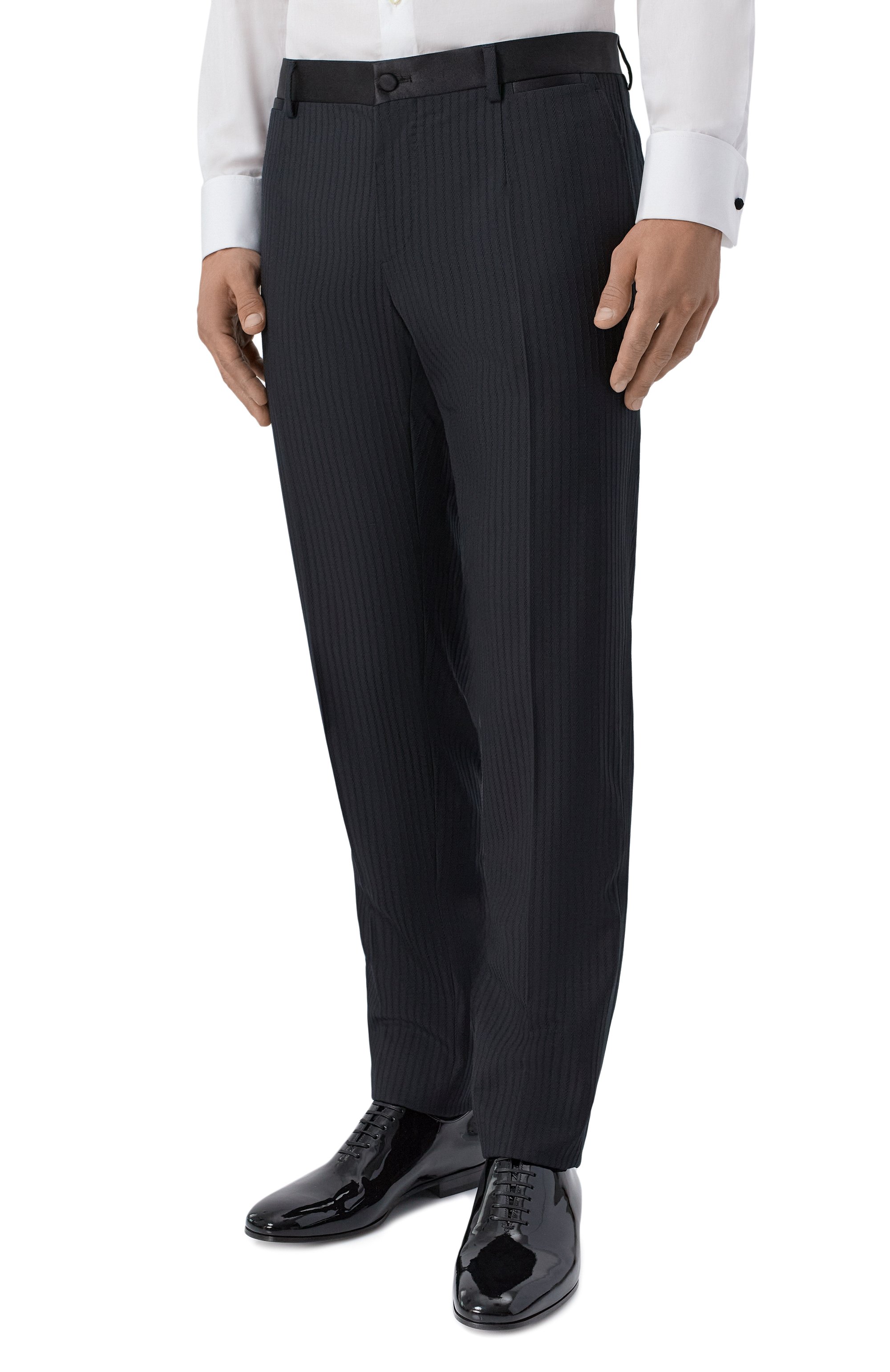 Брюки из шерсти и шелка DOLCE & GABBANA, арт. GYA5MT/FR225, фото 3