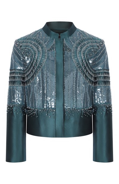 Женский жакет с отделкой пайетками и стразами GIORGIO ARMANI, арт. GW002507/AF24545
