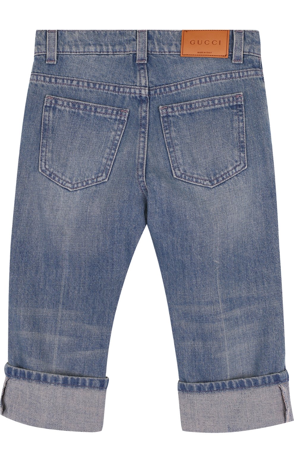 Джинсы с отворотами и декоративными потертостями GUCCI, арт. 499886/XD717, фото 2