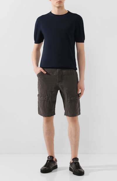 Шорты из смеси льна и хлопка TRANSIT коричневого цвета по цене 38450 руб., арт. CFUTRKD133, фото 2 Шорты из смеси льна и хлопка TRANSIT, арт. CFUTRKD133, фото 2