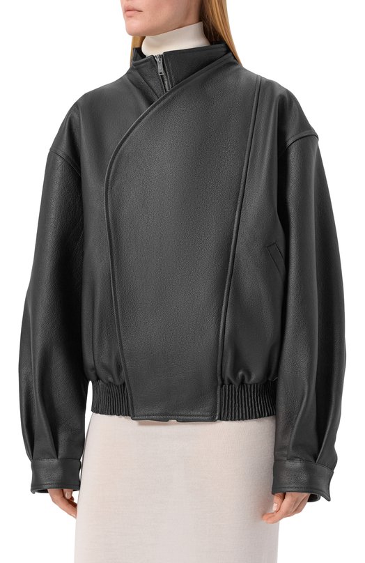 Кожаный бомбер Armarium ARMFWJ022/LE08 Чёрный  ARMFWJ022/LE08 Фото 3