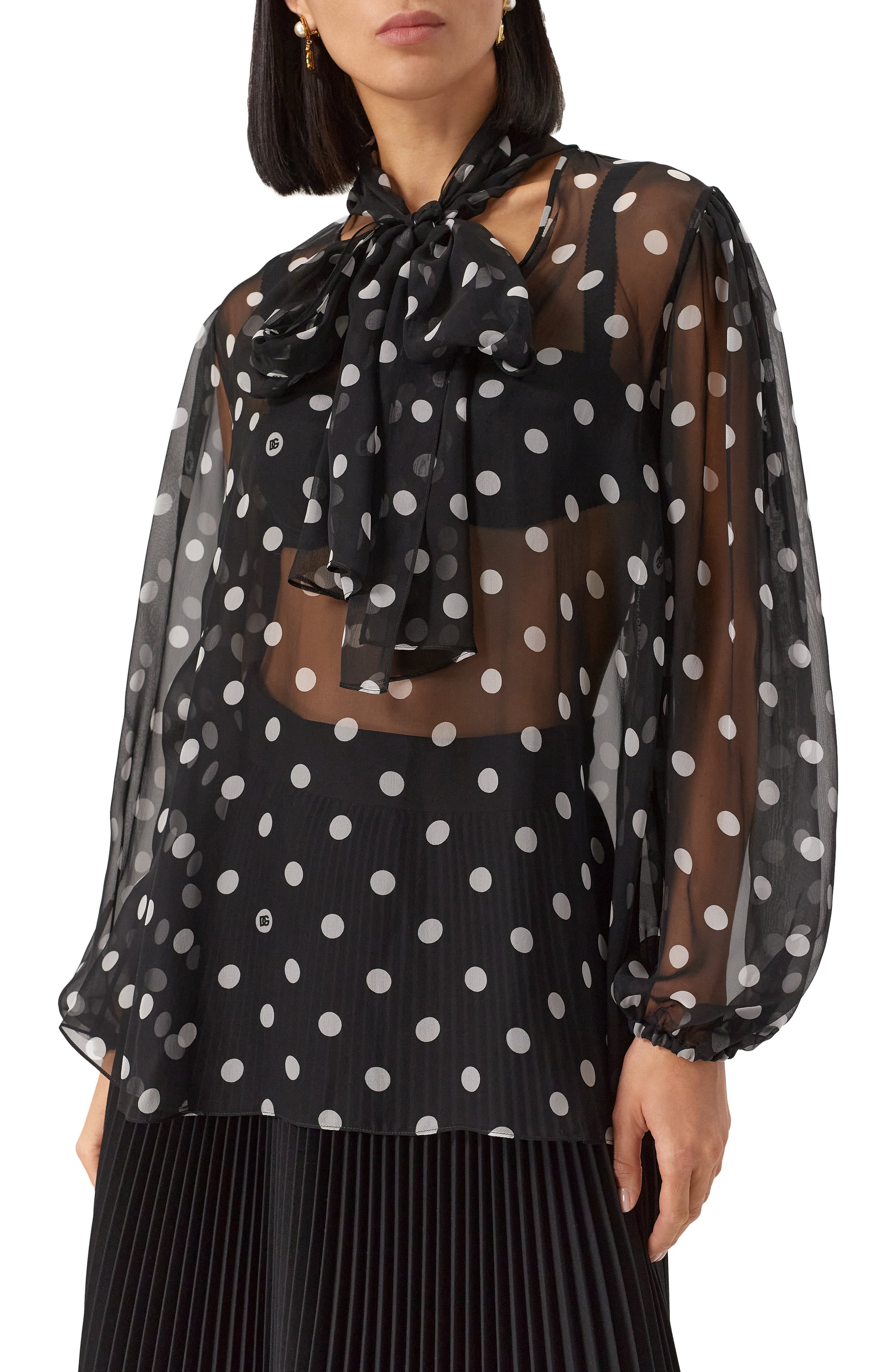 Шелковая блузка DOLCE & GABBANA, арт. F778TT/IS1VH, фото 3