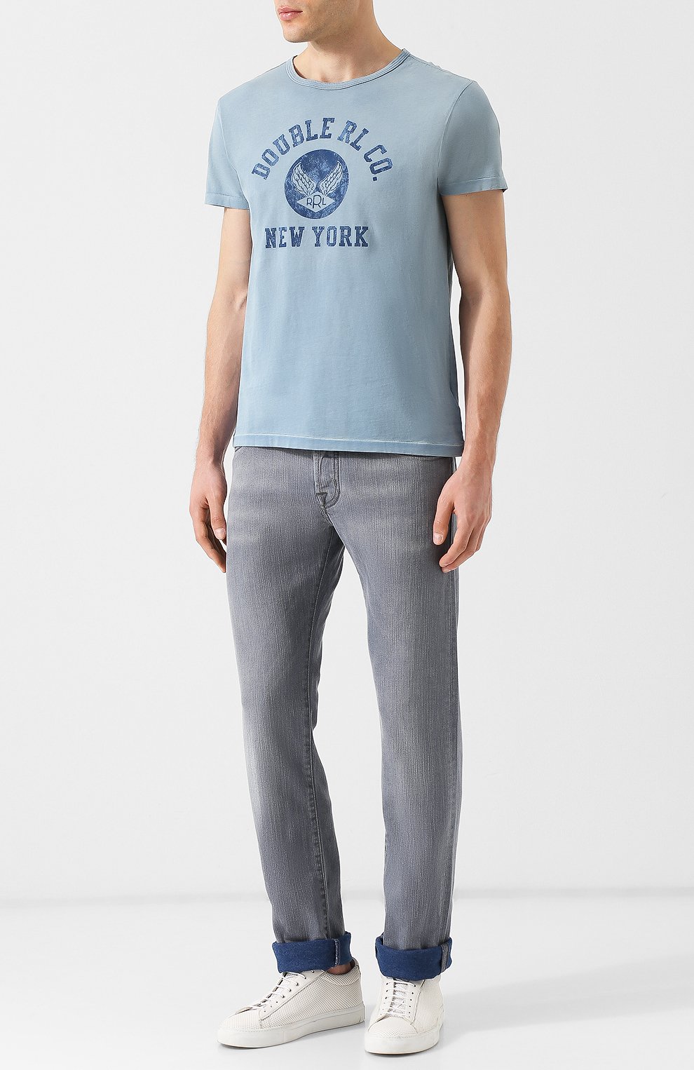 Хлопковая футболка с принтом RRL, арт. 782704107, фото 2