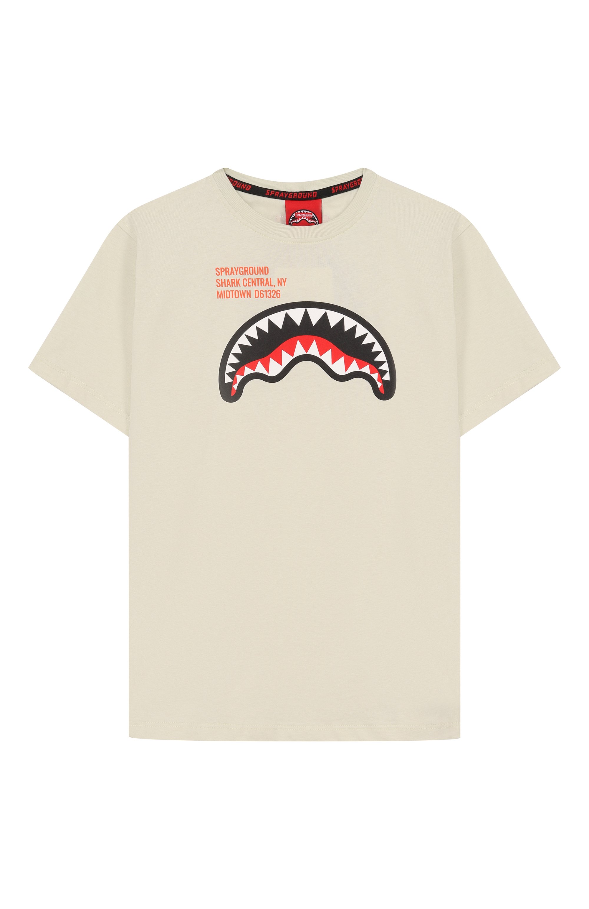 Хлопковая футболка SPRAYGROUND, арт. SPY1384SAGE/SHARK BASIC REG T-SHIRT SAGE, фото 1