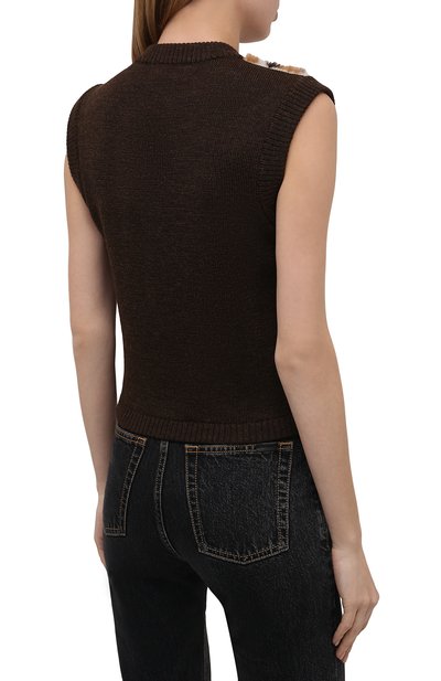 Жилет из меха кролика SAINT LAURENT, арт. 672021/Y7ZC2, фото 4