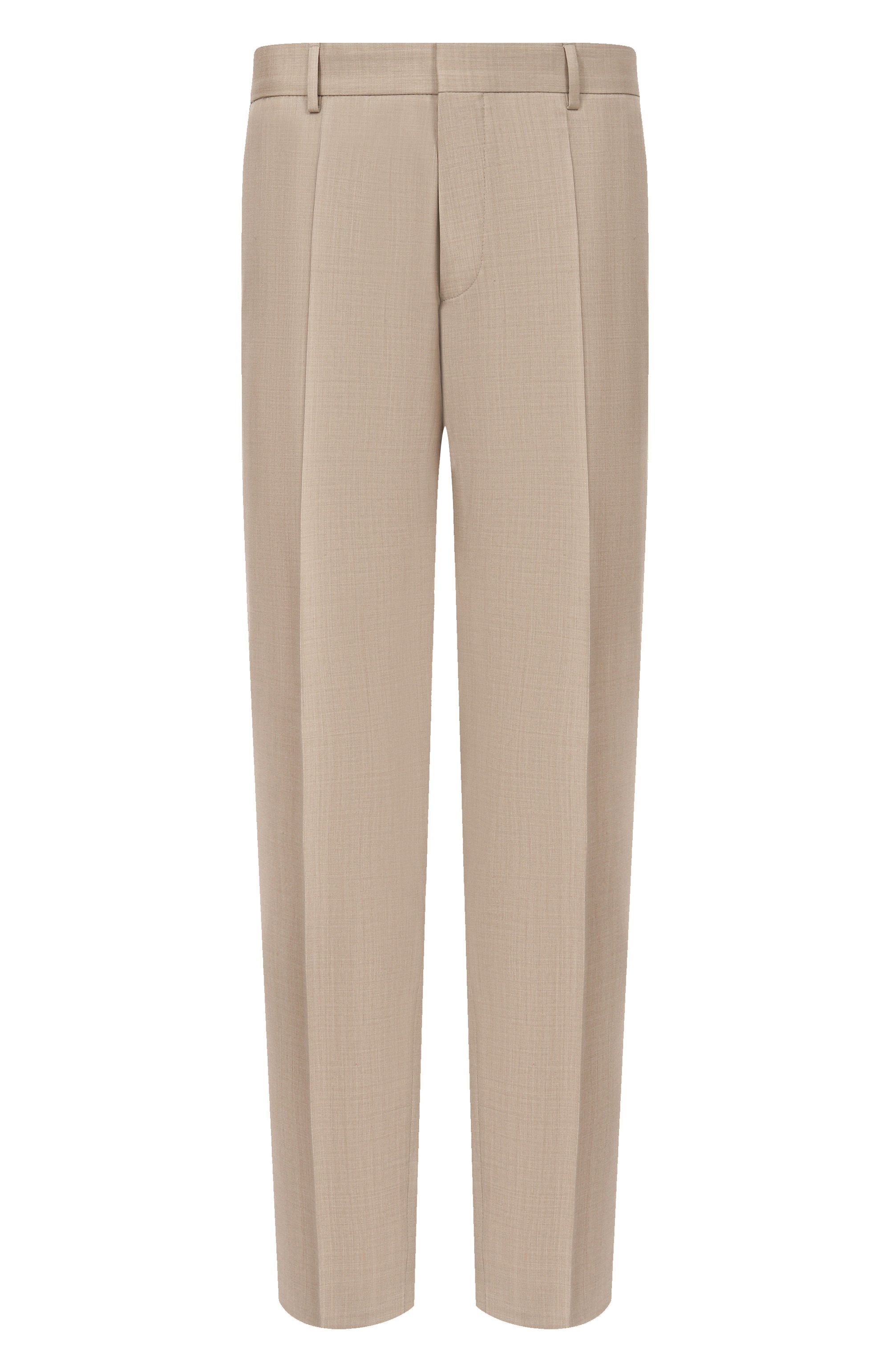 Шерстяные брюки BOSS бежевого цвета по цене 34950 руб., арт. 50469174, фото 1 Шерстяные брюки BOSS, арт. 50469174, фото 1