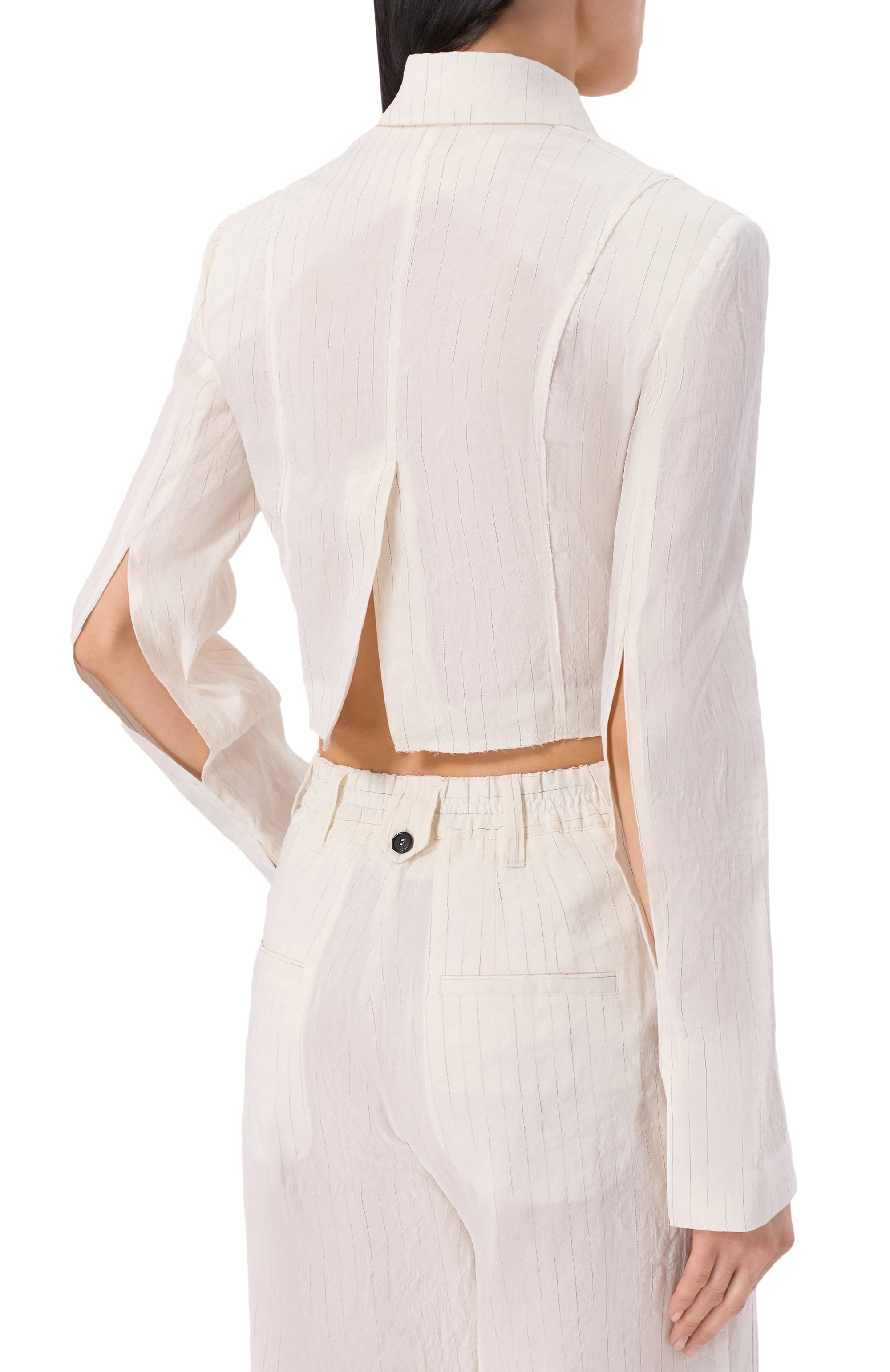 Жакет изо льна и хлопка ISABEL BENENATO, арт. DW06S26, фото 4