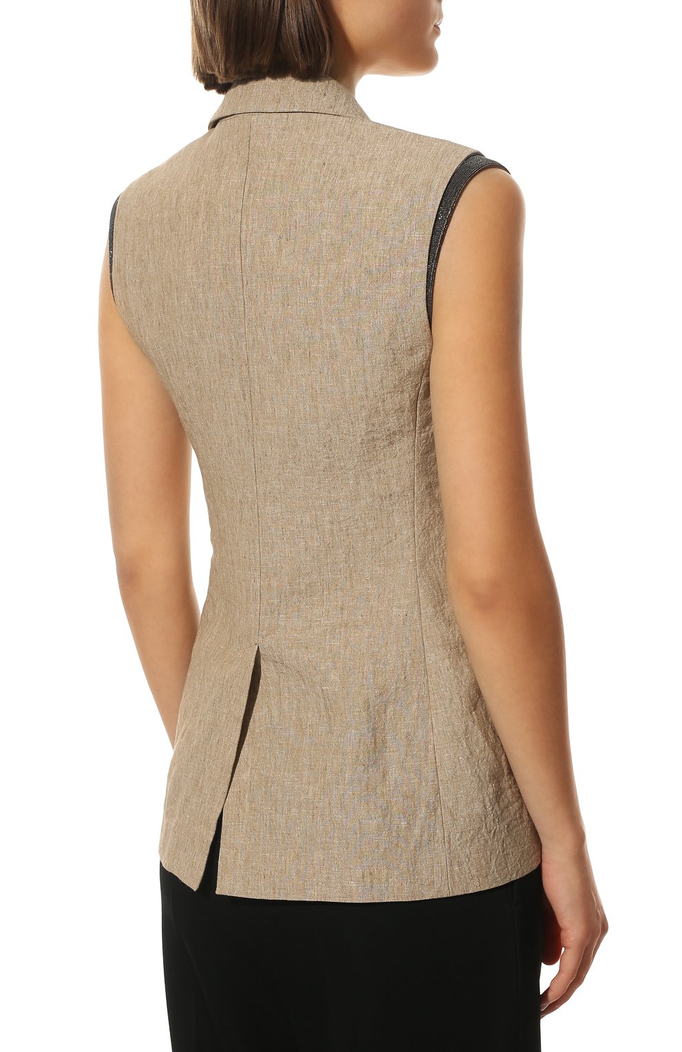 Льняной жилет BRUNELLO CUCINELLI, арт. MF5882810, фото 4