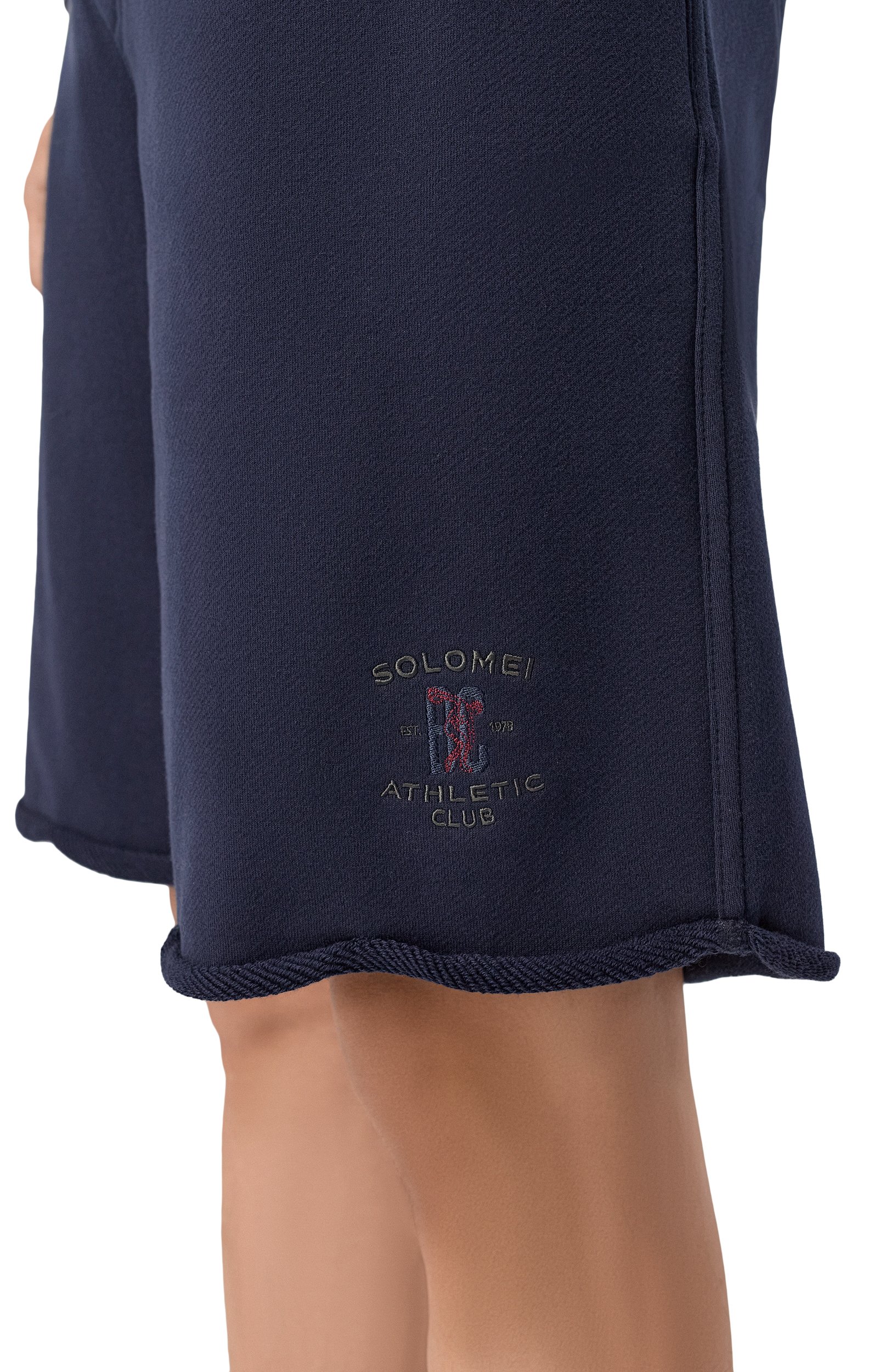 Хлопковые шорты BRUNELLO CUCINELLI темно-синего цвета по цене 129500 руб., арт. MM8263389G, фото 5 Хлопковые шорты BRUNELLO CUCINELLI, арт. MM8263389G, фото 5