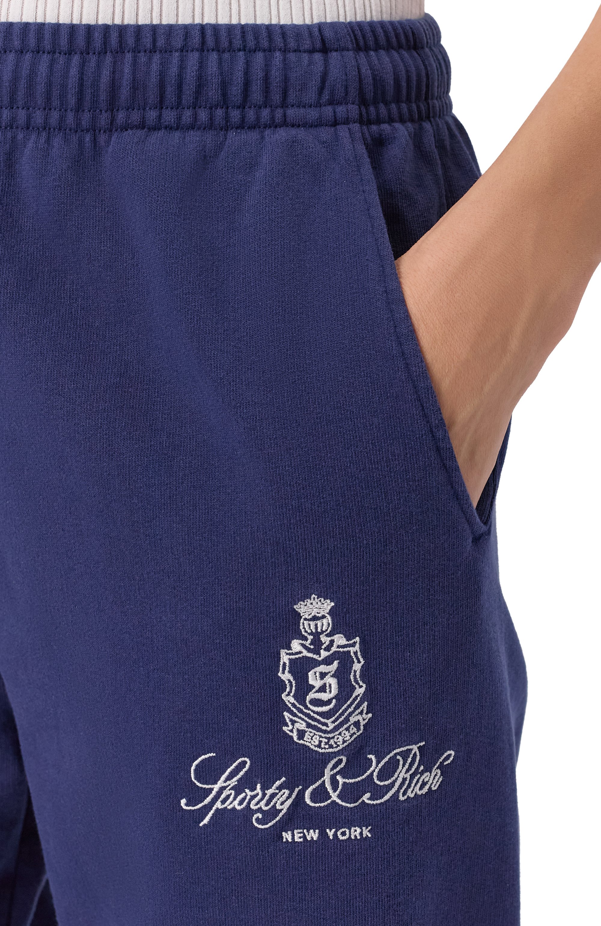 Хлопковые джоггеры SPORTY AND RICH, арт. PA036606231BL106, фото 9