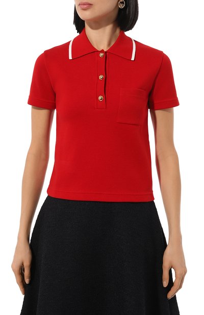 Хлопковое поло VALENTINO, арт. 5B3KC57C8P9, фото 3