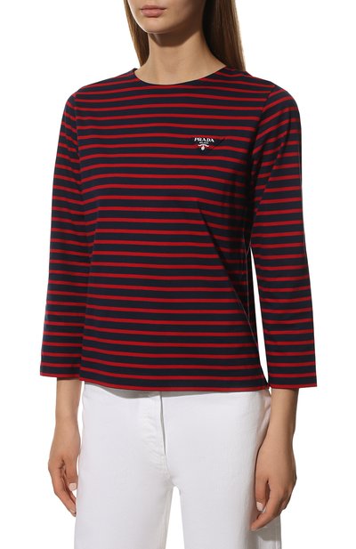 Хлопковый лонгслив PRADA, арт. 34629-1045-F0E7D-221, фото 3
