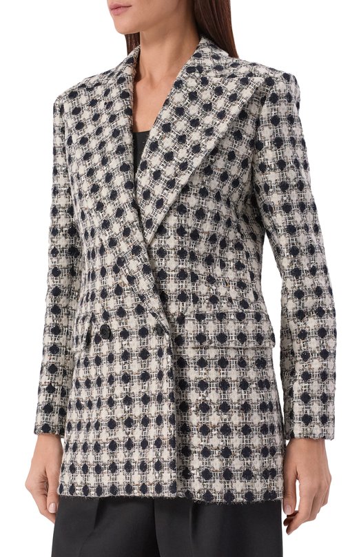 Твидовый жакет Nina Ricci 25ACVE010/W00362 Чёрно-белый  25ACVE010/W00362 Фото 3