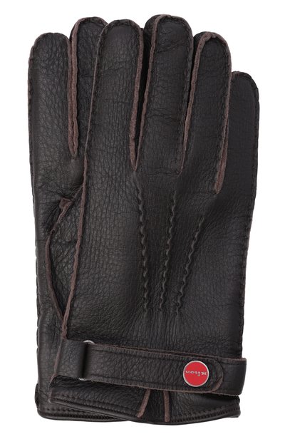 Мужские кожаные перчатки KITON, арт. UGU023K0212L