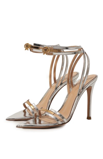 Кожаные босоножки GIANVITO ROSSI, арт. G32209.15RIC.METARME, фото 1