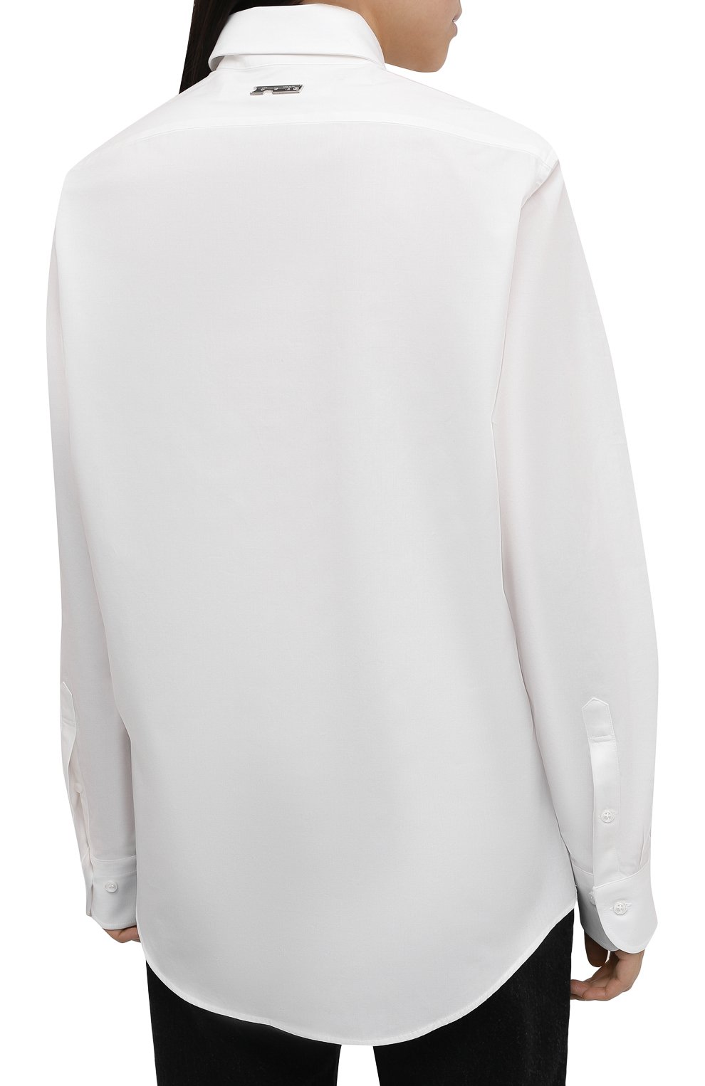 Хлопковая рубашка OFF-WHITE белого цвета по цене 37200 руб., арт. 0WGA096S21FAB001, фото 4 Хлопковая рубашка OFF-WHITE, арт. 0WGA096S21FAB001, фото 4