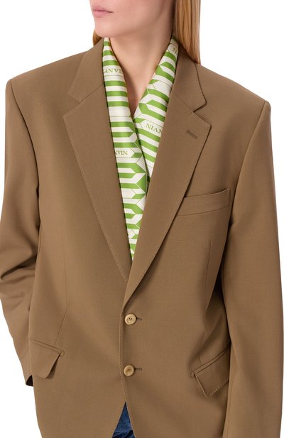 Шелковый платок LANVIN салатового цвета по цене 37900 руб., арт. 710002500, фото 2 Шелковый платок LANVIN, арт. 710002500, фото 2