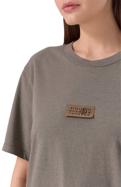 Хлопковая футболка MM6, арт. S52GC0356/M20048, фото 5