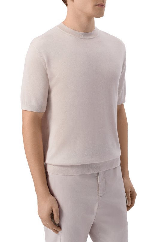 Джемпер из кашемира и шелка Brioni UMR00L/P1K82 Кремовый  UMR00L/P1K82 Фото 3