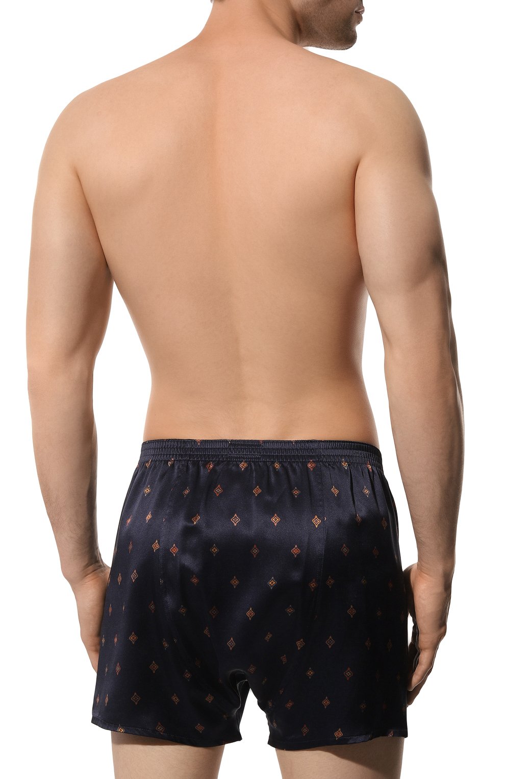 Шелковые боксеры DEREK ROSE темно-синего цвета по цене 23200 руб., арт. 6030, фото 3 Шелковые боксеры DEREK ROSE, арт. 6030, фото 3
