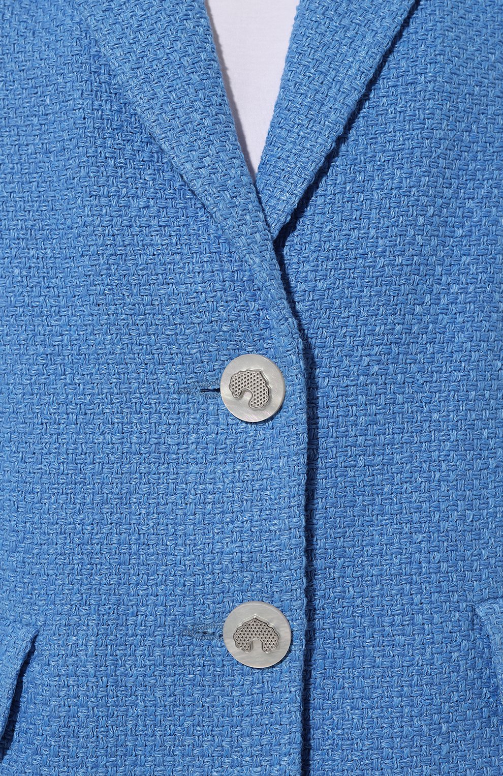 Жакет из хлопка и вискозы AKHMADULLINA синего цвета по цене 79900 руб., арт. 1123.2JT105/C420, фото 5 Жакет из хлопка и вискозы AKHMADULLINA, арт. 1123.2JT105/C420, фото 5