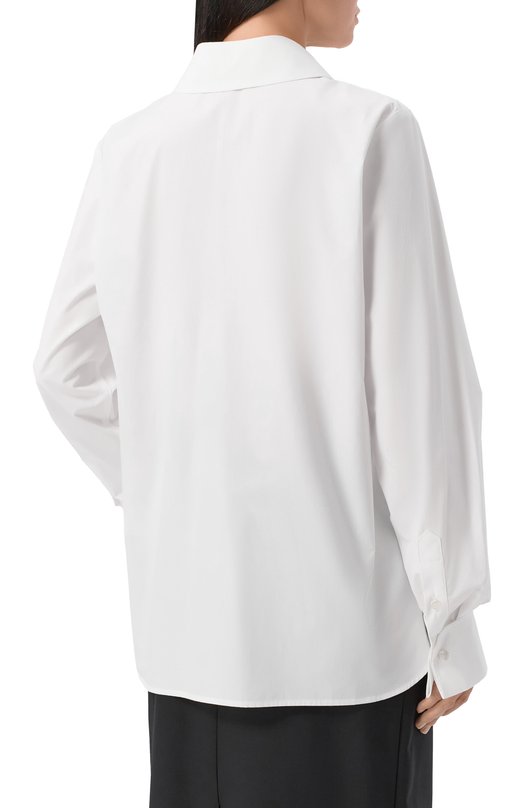 Хлопковая рубашка Nina Ricci 25ACT0033/C01077 Белый  25ACT0033/C01077 Фото 4