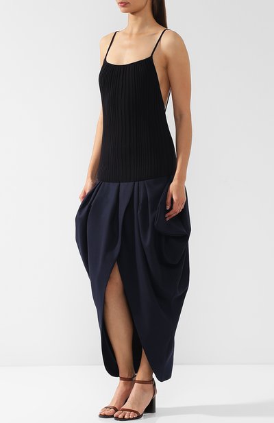 Однотонное хлопковое платье с открытой спиной JACQUEMUS, арт. 181DR16, фото 3