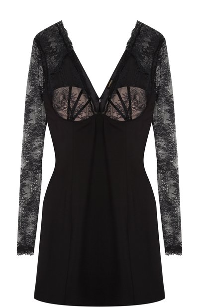 Приталенное мини-платье с кружевным лифом LA PERLA, арт. 000950D, фото 1