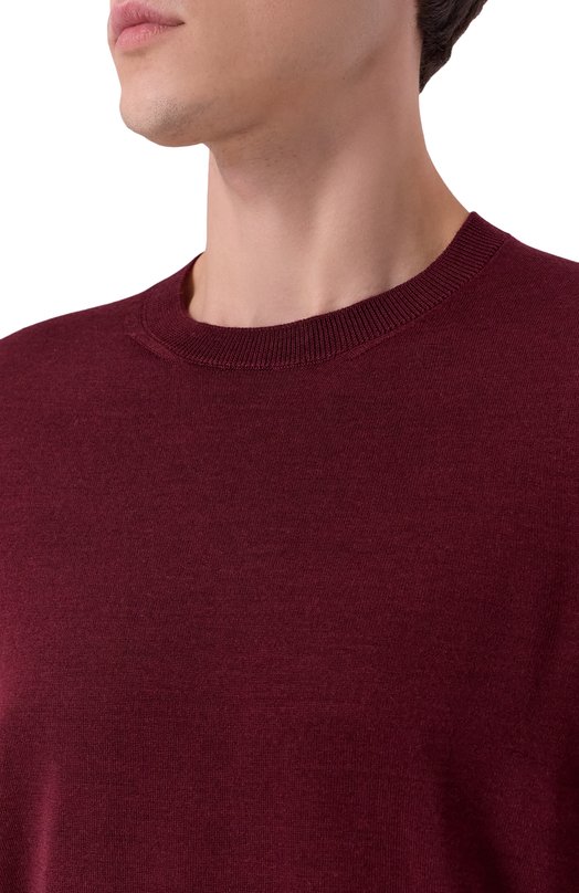 Джемпер из шерсти и шелка Andrea Campagna M5625-5300 Бордовый  M5625-5300 Фото 5