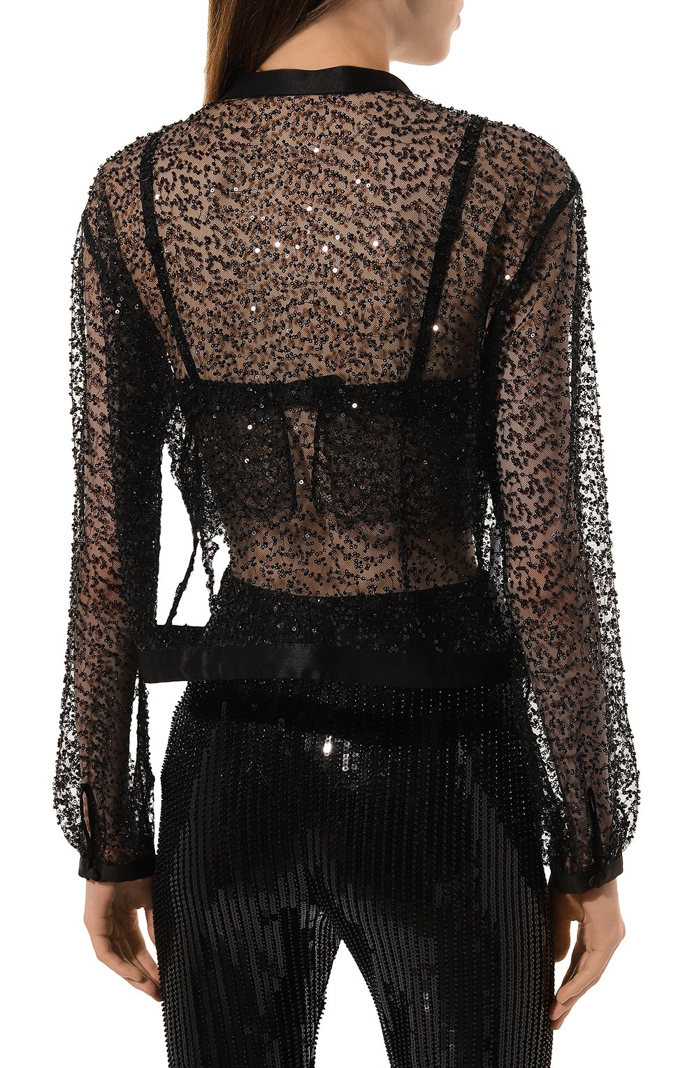 Кардиган с отделкой пайетками EMPORIO ARMANI, арт. EW000071/AF10242, фото 4