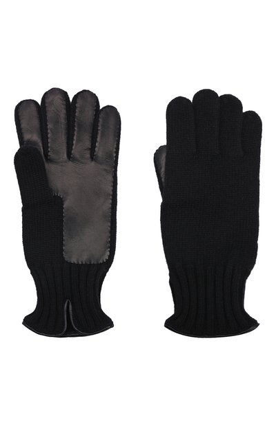 Комбинированные перчатки IL BORGO CASHMERE темно-синего цвета по цене 51750 руб., арт. 46-396G0, фото 2 Комбинированные перчатки IL BORGO CASHMERE, арт. 46-396G0, фото 2