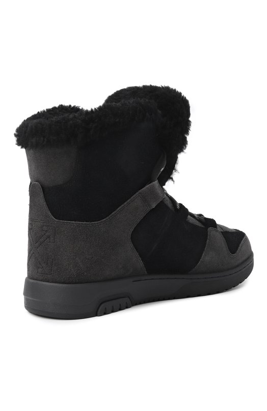 Комбинированные сапоги Winter Boot Off-White 0MIY003F25LEA0011011 Чёрный  0MIY003F25LEA0011011 Фото 4