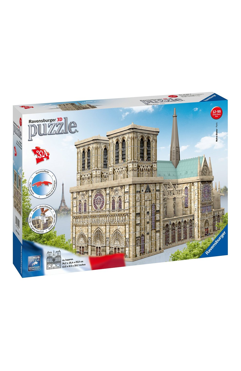 Пазл нотр дам 3d 324 детали RAVENSBURGER, арт. 12523, фото 2