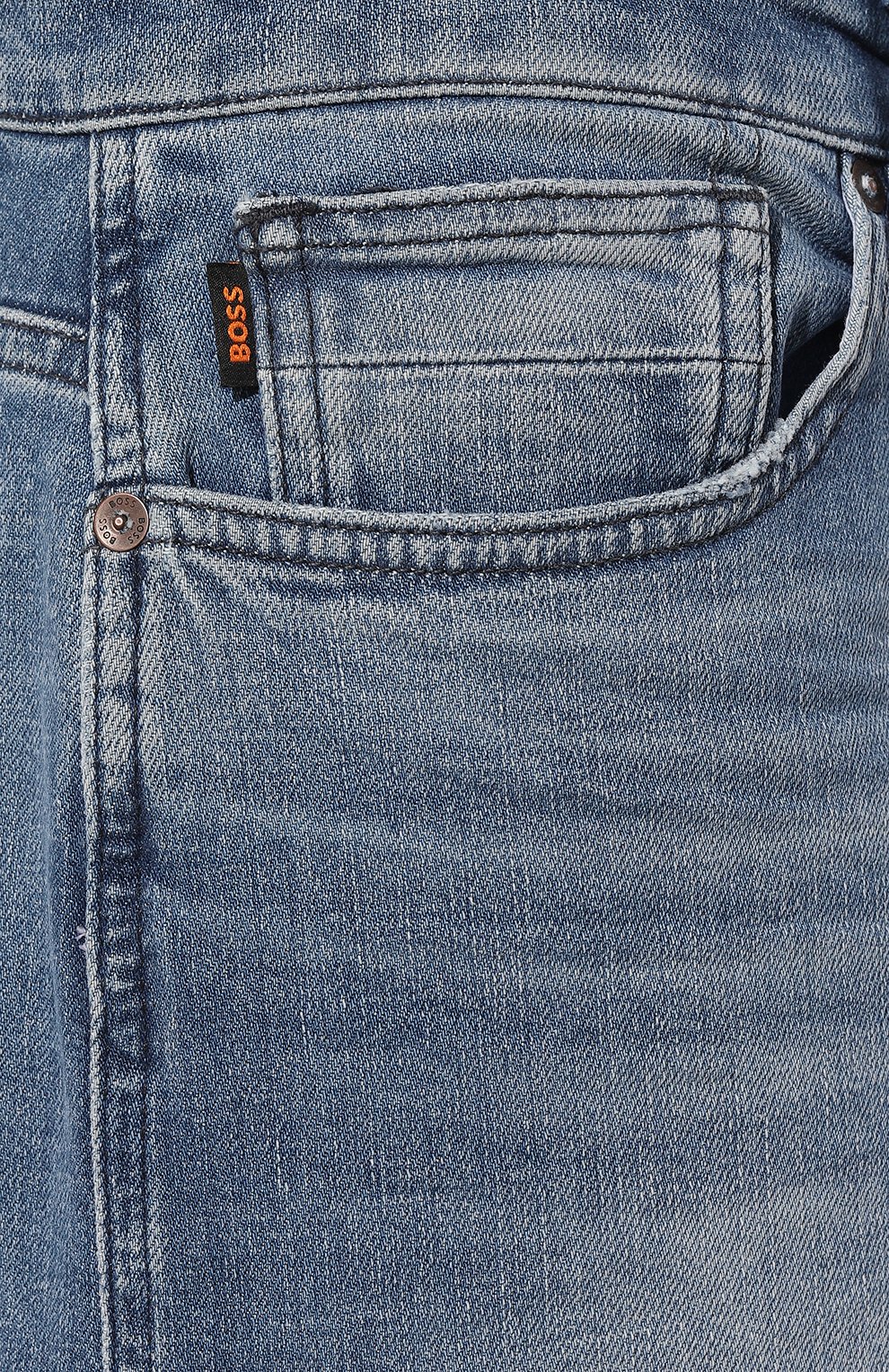 Джинсы BOSS ORANGE голубого цвета по цене 15000 руб., арт. 50496007, фото 5 Джинсы BOSS ORANGE, арт. 50496007, фото 5